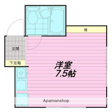 第15コーポヨネダ(ワンルーム/1階)の間取り写真