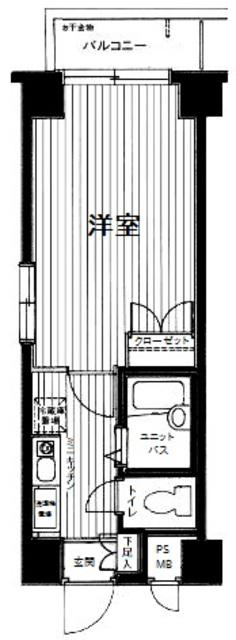 ガーラ桜台(1K/5階)の間取り写真