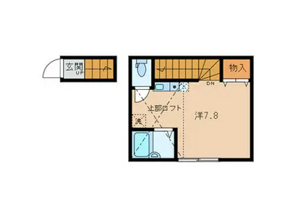 シャンブル大泉学園(ワンルーム/2階)の間取り写真