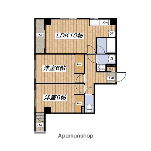 第3スカイプラザ久保中 2階階 間取り