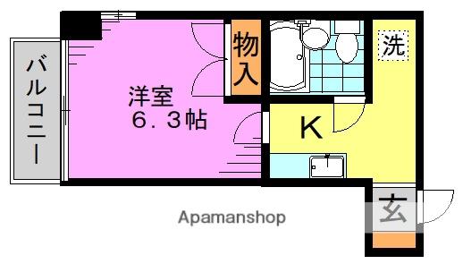 日立高円寺ビル(1K/2階)の間取り写真
