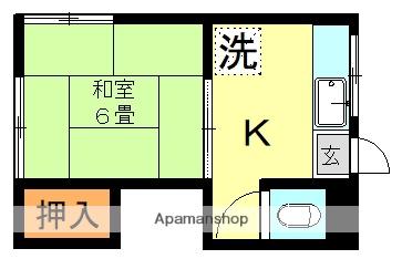 宮崎荘(1K/2階)の間取り写真