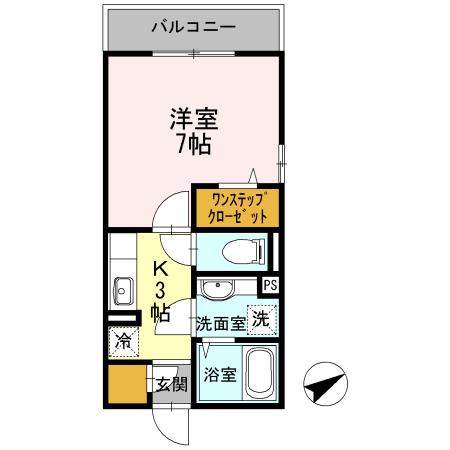 ラ・ジュネス 1階階 間取り