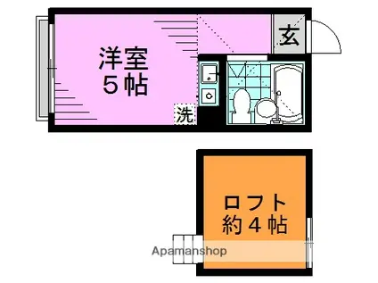 プレミール高円寺(ワンルーム/1階)の間取り写真