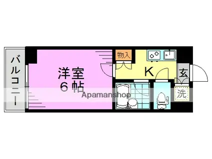 ルーブル高円寺南(1K/2階)の間取り写真