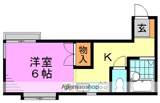 メゾン慶(1K/1階)の間取り写真