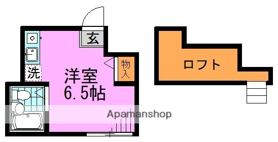 ペルソーナ(ワンルーム/2階)の間取り写真