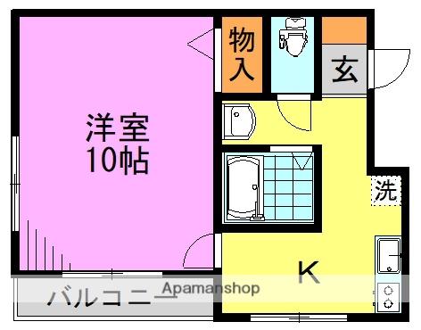 東京地下鉄丸ノ内線 新中野駅 徒歩4分 3階建 築21年(1K/3階)の間取り写真
