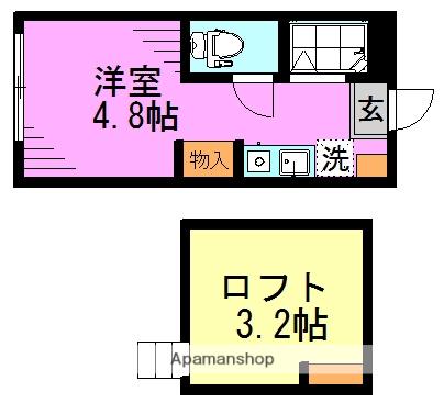 ウイングコート東高円寺(ワンルーム/1階)の間取り写真