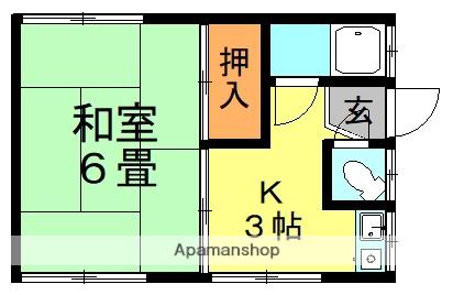 三宅荘(1K/1階)の間取り写真