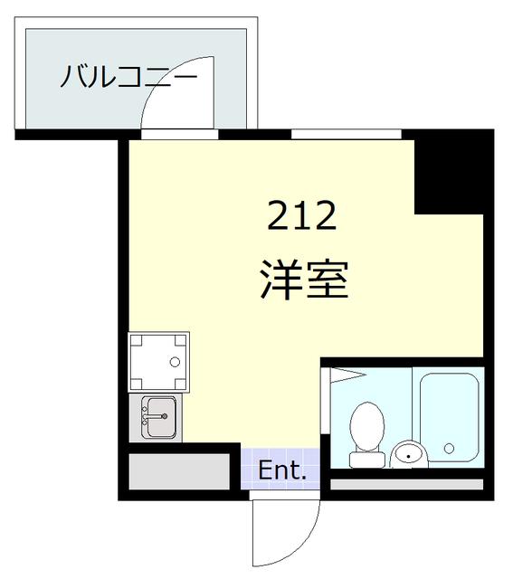 トップルーム新宿公園第2 2階階 間取り