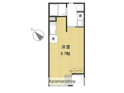 ニューロッジ狛江(ワンルーム/1階)の間取り写真