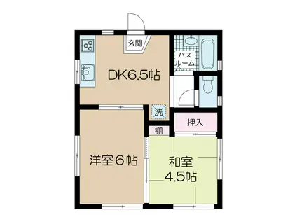 Kホーム(2DK/2階)の間取り写真