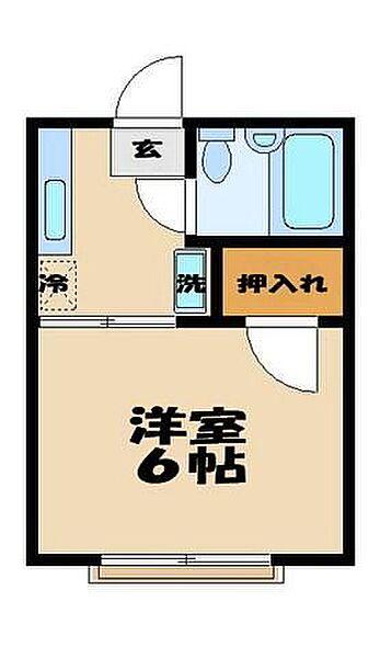 シティハイムヤマムラ(1K/2階)の間取り写真