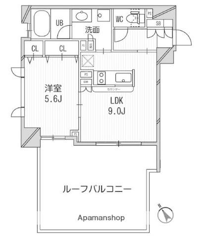 クリオ渋谷ラ・モード(1LDK/2階)の間取り写真