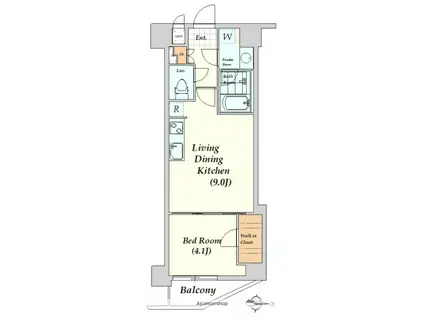 アーバネックス原宿(1LDK/4階)の間取り写真