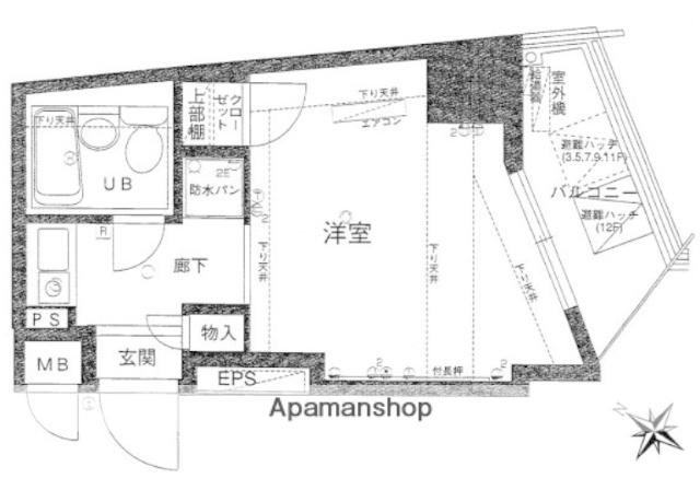プレール新宿余丁町 6階階 間取り
