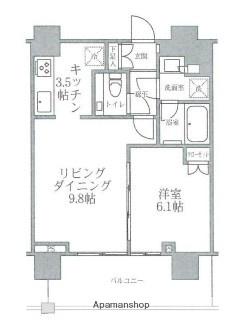 シティタワー新宿 24階階 間取り