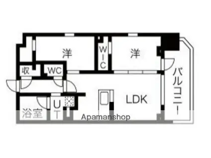 NSパークレジデンス新宿御苑(2LDK/14階)の間取り写真