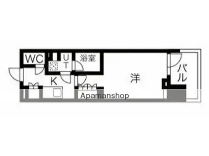 NSパークレジデンス新宿御苑(1K/8階)の間取り写真