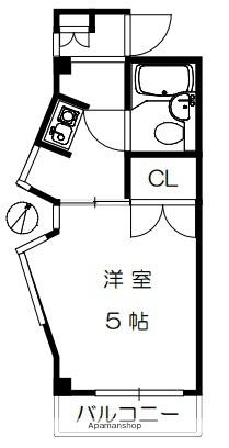千駄ヶ谷SKY・HILLS(ワンルーム/3階)の間取り写真