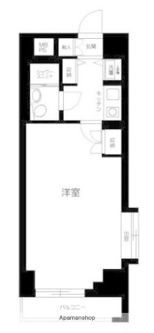 デュオ・スカーラ新宿 7階階 間取り