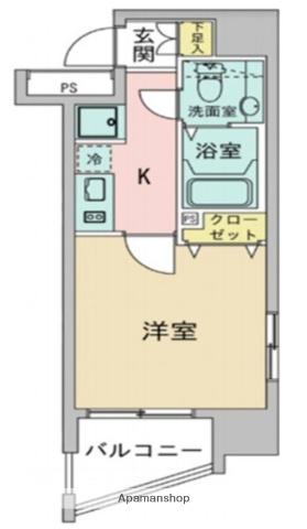 スカイコート新宿壱番館(1K/11階)の間取り写真