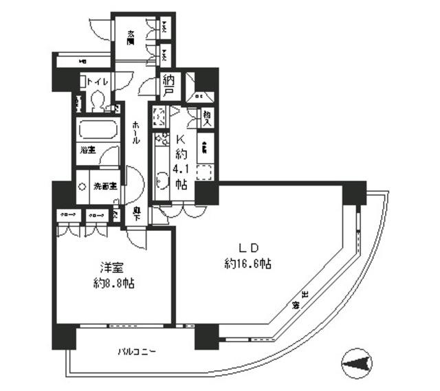 リバーポイントタワー 15階階 間取り