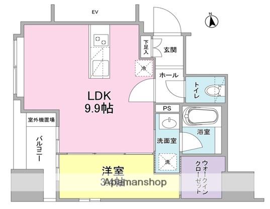 リバーレ東新宿(1LDK/10階)の間取り写真