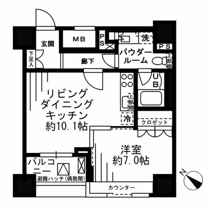 レジディア勝どき 3階階 間取り