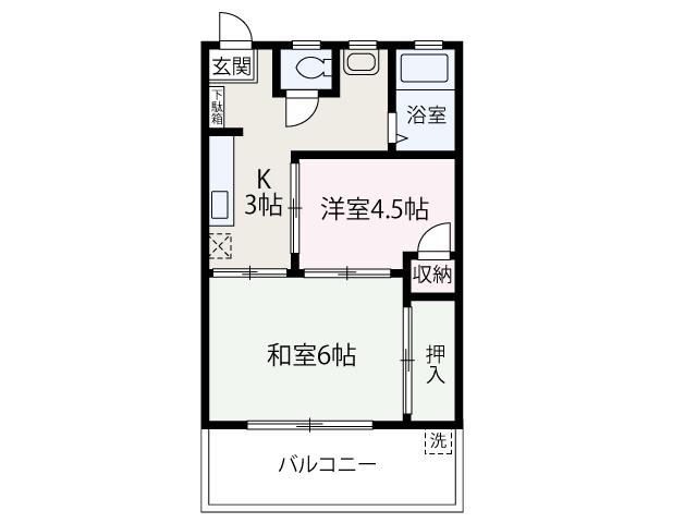 榎本マンション 2階階 間取り