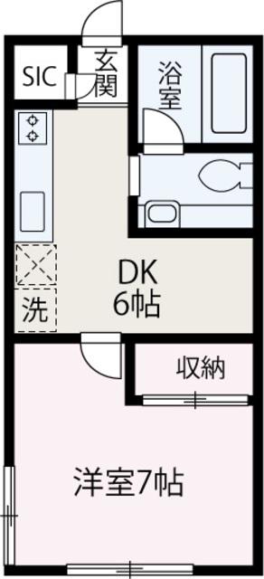 イクシード上石神井(1DK/1階)の間取り写真