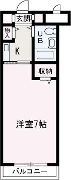 ダイアパレス氷川台(1K/4階)の間取り写真