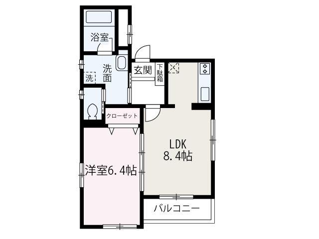 レジーナ(1LDK/2階)の間取り写真