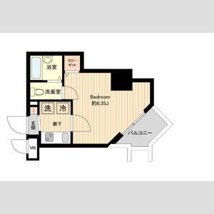 プライムアーバン板橋区役所前(1K/2階)の間取り写真