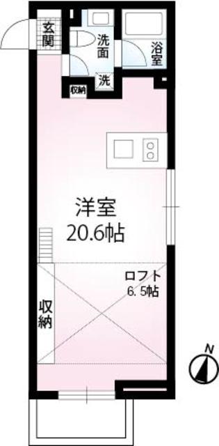 TRIA(ワンルーム/2階)の間取り写真