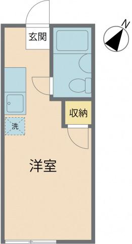 ポルシェ成増(ワンルーム/1階)の間取り写真