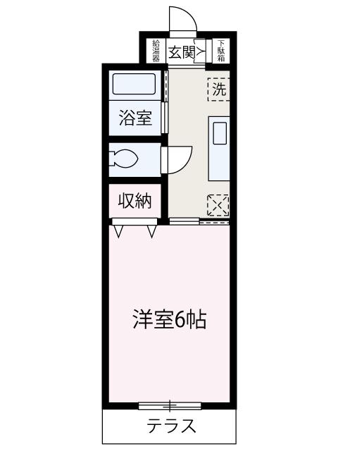 フレクション成増(1K/1階)の間取り写真