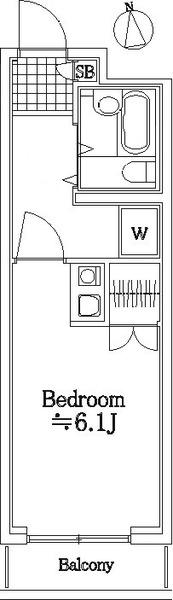 ライオンズマンションときわ台第2(ワンルーム/2階)の間取り写真