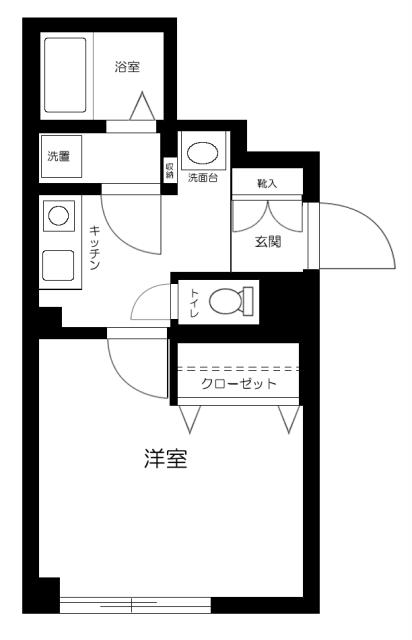 LIDEAL成増Ⅱ(1K/1階)の間取り写真