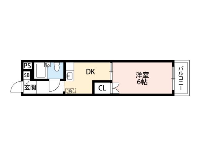 イルフィオーレ板橋(1DK/4階)の間取り写真