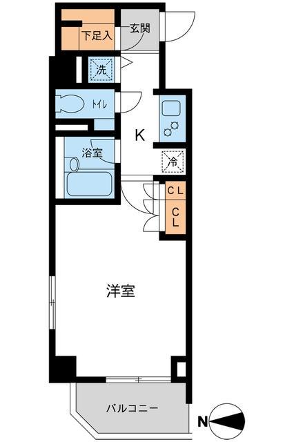 プライムコート成増(1K/3階)の間取り写真