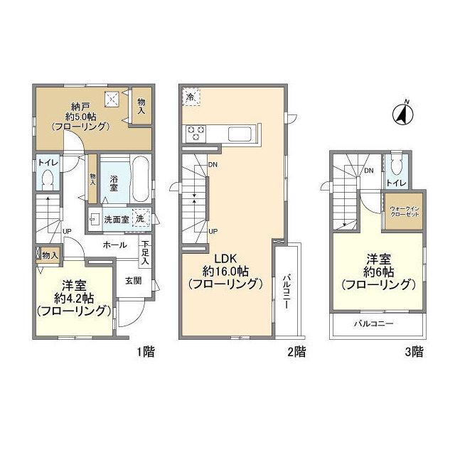 東京地下鉄有楽町線 千川駅 徒歩5分 3階建 築3年(2SLDK)の間取り写真