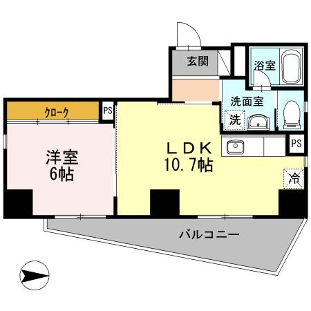 スティル・M(1LDK/2階)の間取り写真