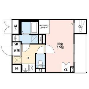 ANGE FLEUR(1K/1階)の間取り写真