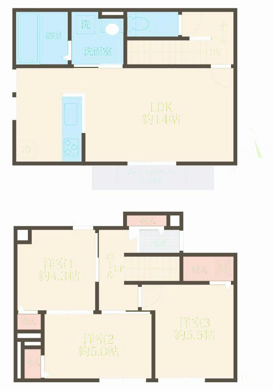 BLOOM COURT(3LDK/1階)の間取り写真
