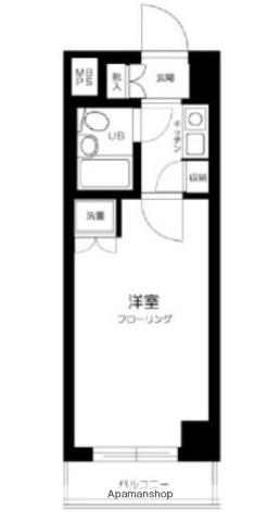 グローリア初穂桜台Ⅱ(1K/10階)の間取り写真