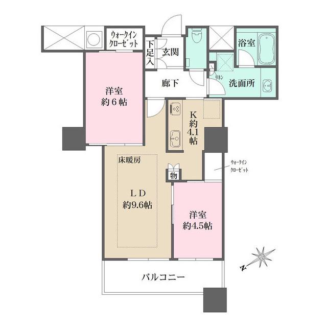 ザ・パークハウス西新宿タワー60 45階階 間取り