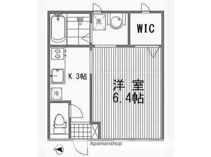 コンフォート(1K/1階)の間取り写真