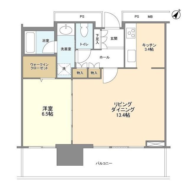 リガーレ日本橋人形町 28階階 間取り
